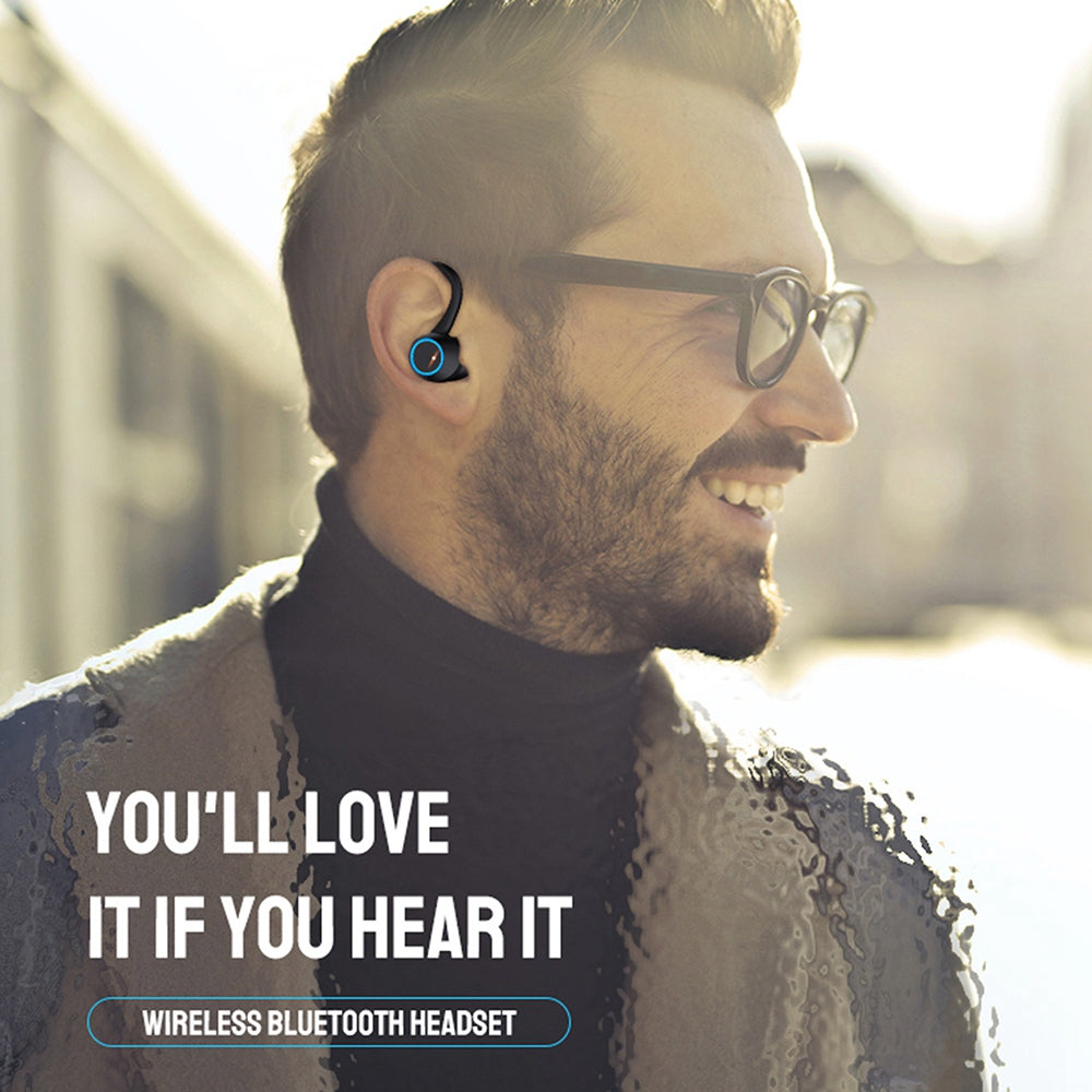 Q23 Ear Hook Headsets Waterproof TWS Wireless Bluetooth Earbuds Sports Touch Controlled Earphones with Charging Cable Q23 Ear Hook Headsets Waterproof TWS Wireless Bluetooth Earbuds Sports Touch Controlled Earphones with Charging Cable